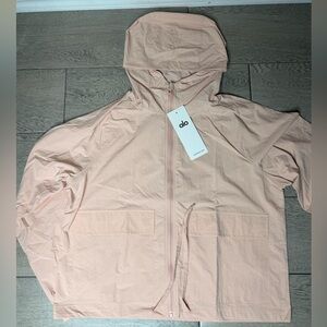 Alo Yoga Lightweight Hooded Zip Jacket – Blush Pink – Size L